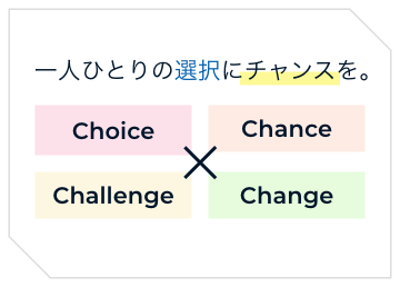 一人ひとりの選択にチャンスを。