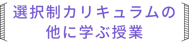 選択制カリキュラムの他に学ぶ授業