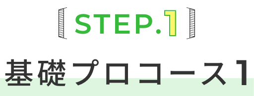 STEP.1 基礎プロコース1