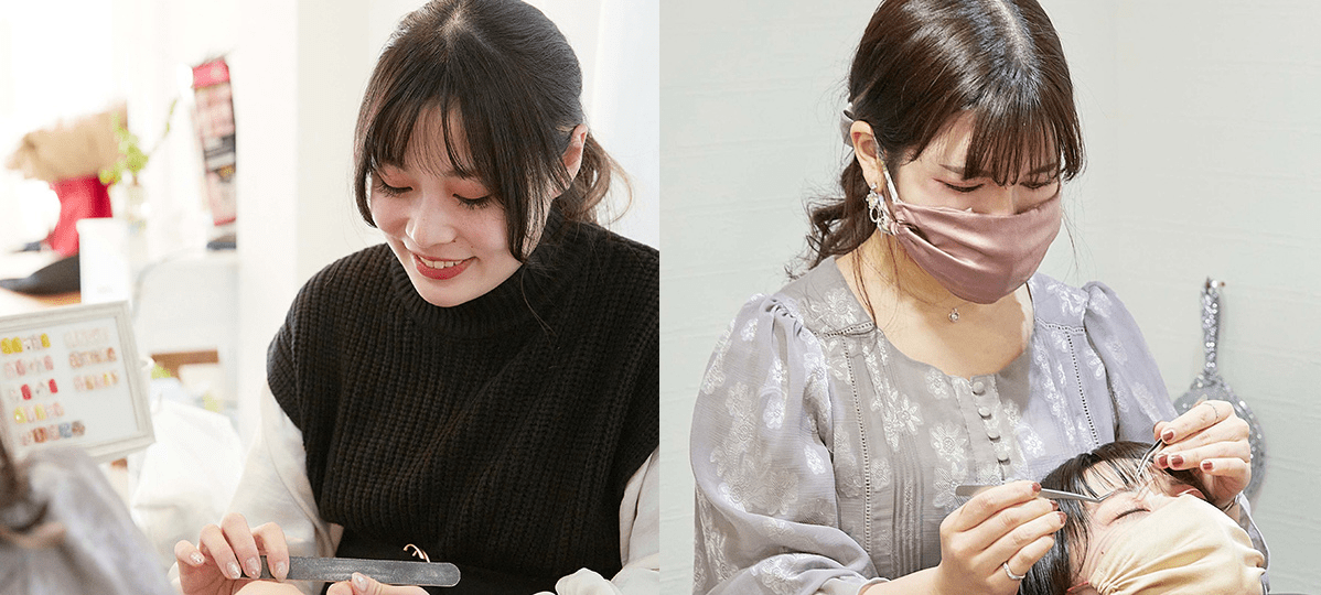 misaki (写真左) /mina (写真右)